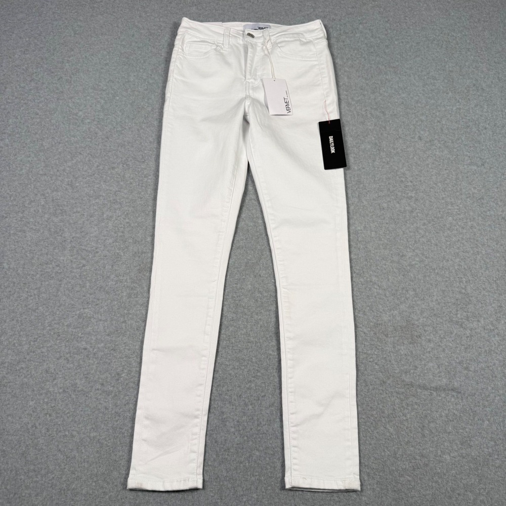 Vervet Haylie High Rise Skinny Jeans White Womens Size 24 New Classic Stretch